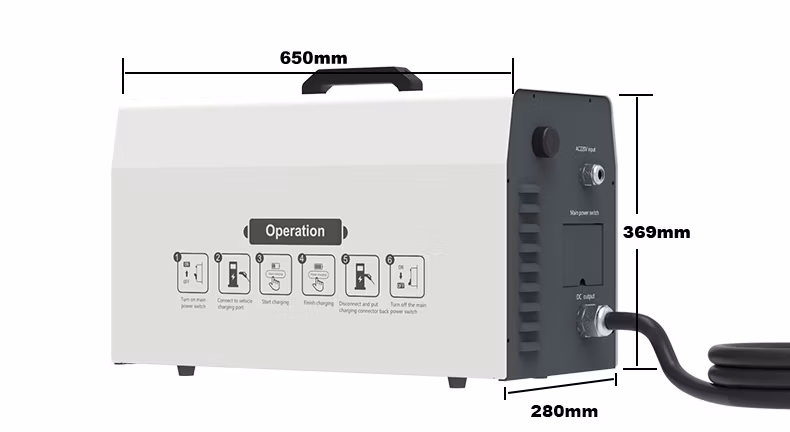 Factory Direct Sale 20kw 30kw 40kw Japanese Standard Chademo DC Fast Charger Portable EV Charger Electric Vehicles Charging Station Movable EV Charger
