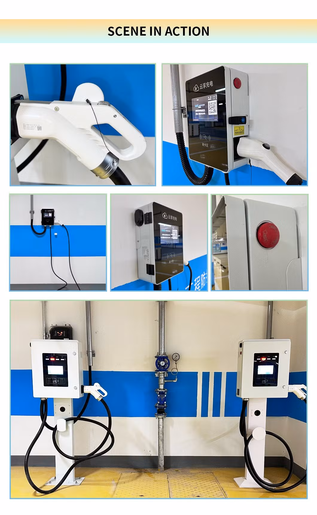 OEM ODM Public Home Residential Commercial Workplace 20 30 40kw DC EV Electric Vehicle Car Charger Power Management Charging Solutions Station