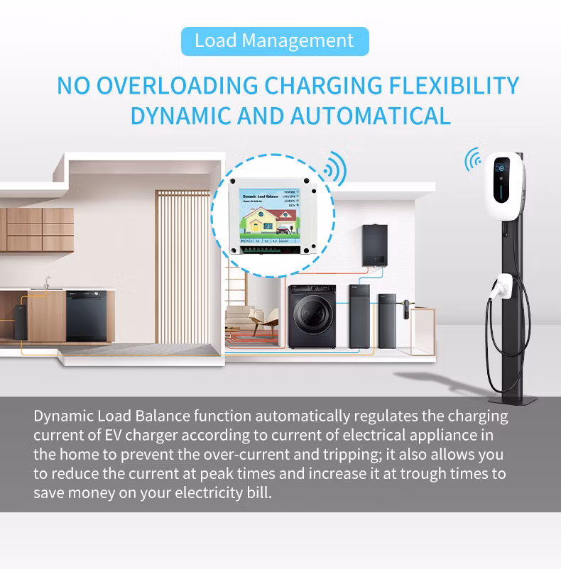 11 Kw/22kw Dynamic Load Balance Electric Vehicle Charging Station EV Wallbox for Household