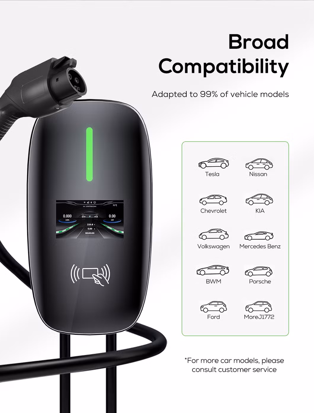 Ovrod 11kw Fast EV Charging Single 3-Phase AC Wall Mount EV Charger New Condition IP65 Pillar Charge Station Modelno Reviews Yet