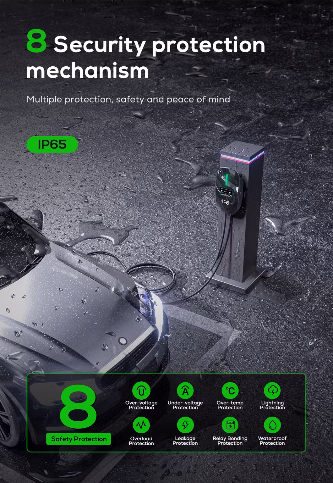 Ovrod 11kw Fast EV Charging Single 3-Phase AC Wall Mount EV Charger New Condition IP65 Pillar Charge Station Modelno Reviews Yet