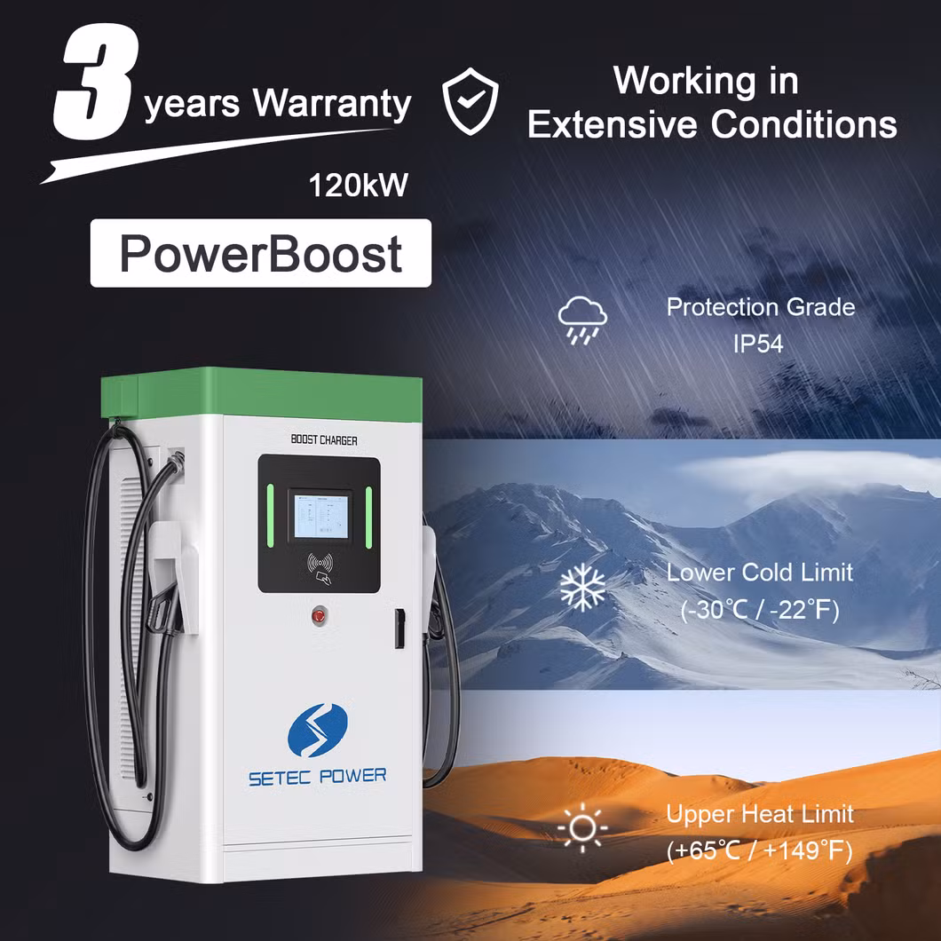 SETEC POWER Self-developed Modules Powerful Level 3 DC 120kW EV Charger Fast Electric Car Charging Station PowerBoost