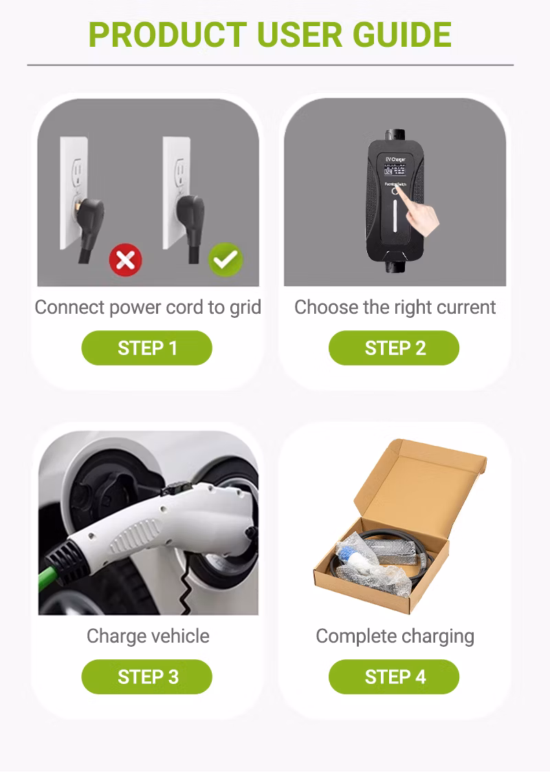Evse Level 2 Portable Electric Vehicle DC EV Charger