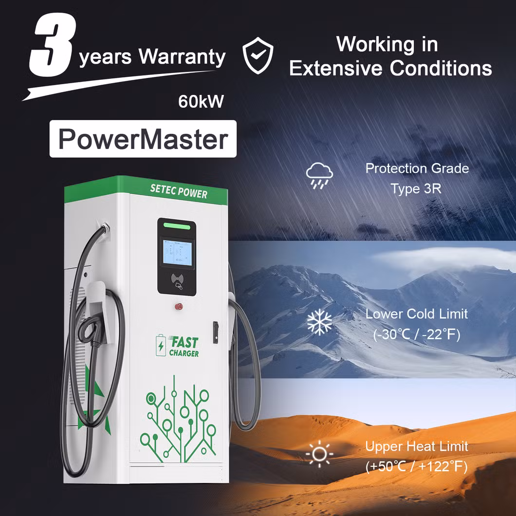 SETEC POWER PowerMaster 60kW DC Fast Charging Electric Vehicle Charger EV Charging Station with UL