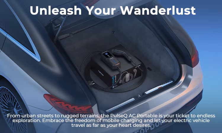 2023 Topdon America EU UK Ca Au Stock Pulseq AC Portable 7kw 3.7kw 7.7kw 16A 32A Type 1 2 Electric Cars Smart Fast Charging Portable EV Charger with LCD Display