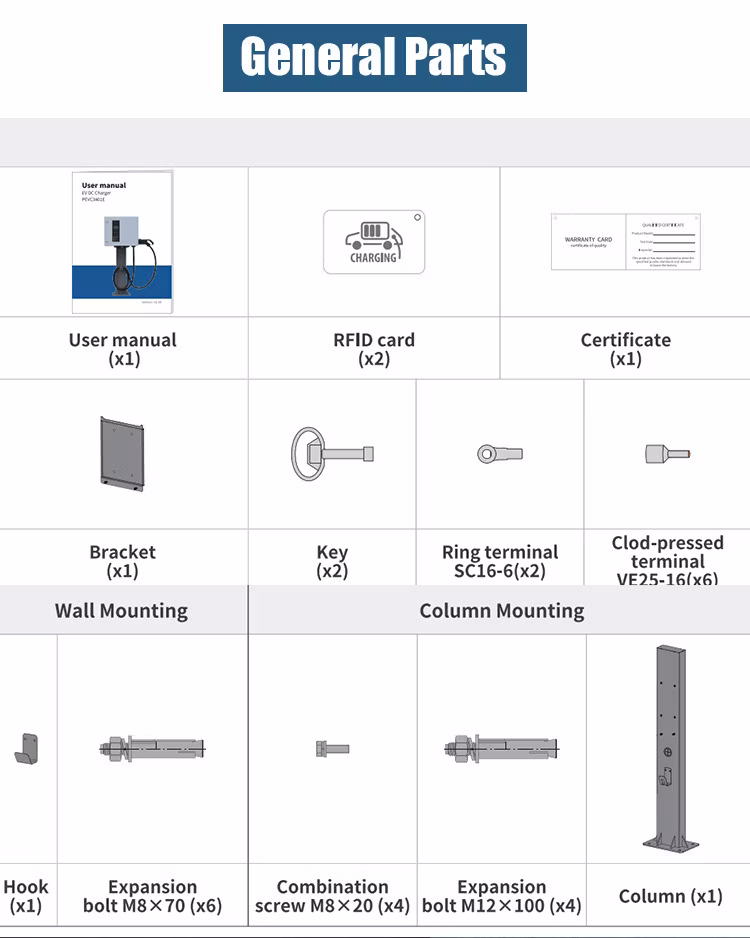 Popular Electric Car Charging Station 20kw DC EV Charger Home Wallbox EV Charging Station DC Fast Charging Station