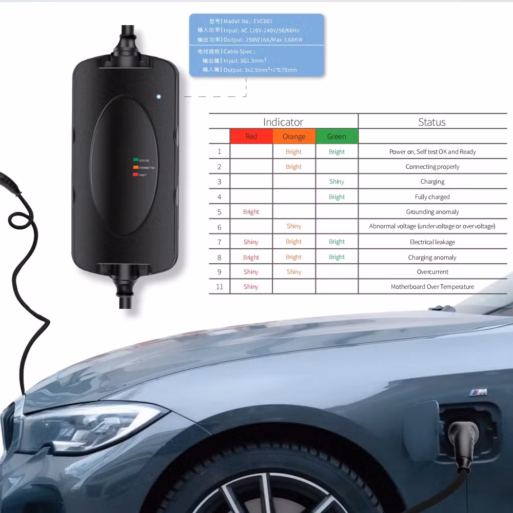 EV Charger Level 2 - Adjustable AMP - Compatible W/All EV Charger - Portable Charging, Electric Vehicle Charger
