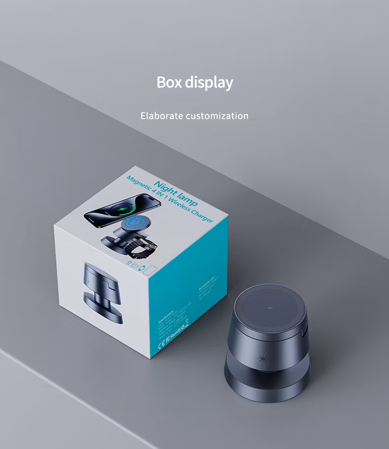 4 in 1 Wireless Charging Magsafe Magnetic Charger, Mushroom Lamp Wireless Charge, 3-in-1 Fast Charge for Apple iWatch Ultra, Airpods