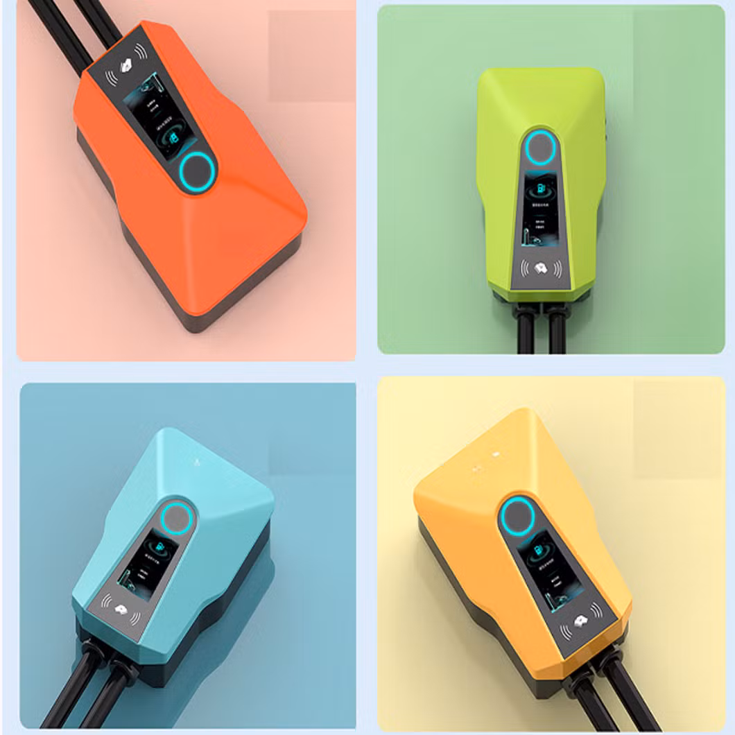 Factory Price 32A 7kw Card Swipe to Start Screen EV Charger Wholesale AC EV Charger 7kw 32A Type 2 Electric Car Charging Station