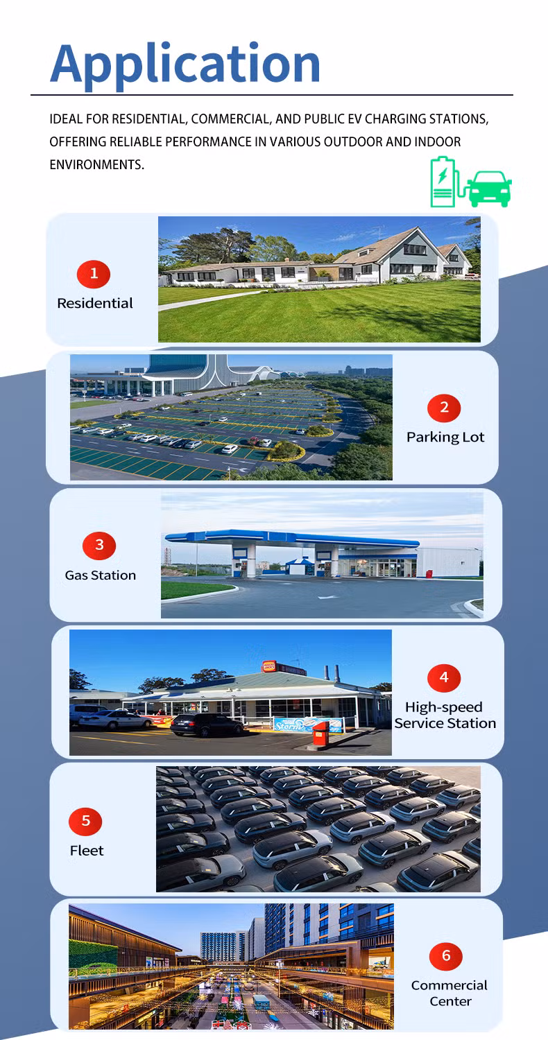 Smart Home 7kw 22kw Super Fast AC Electric Vehicle Car Battery EV Charger Charging Station Charge Point Type 2 GB/T