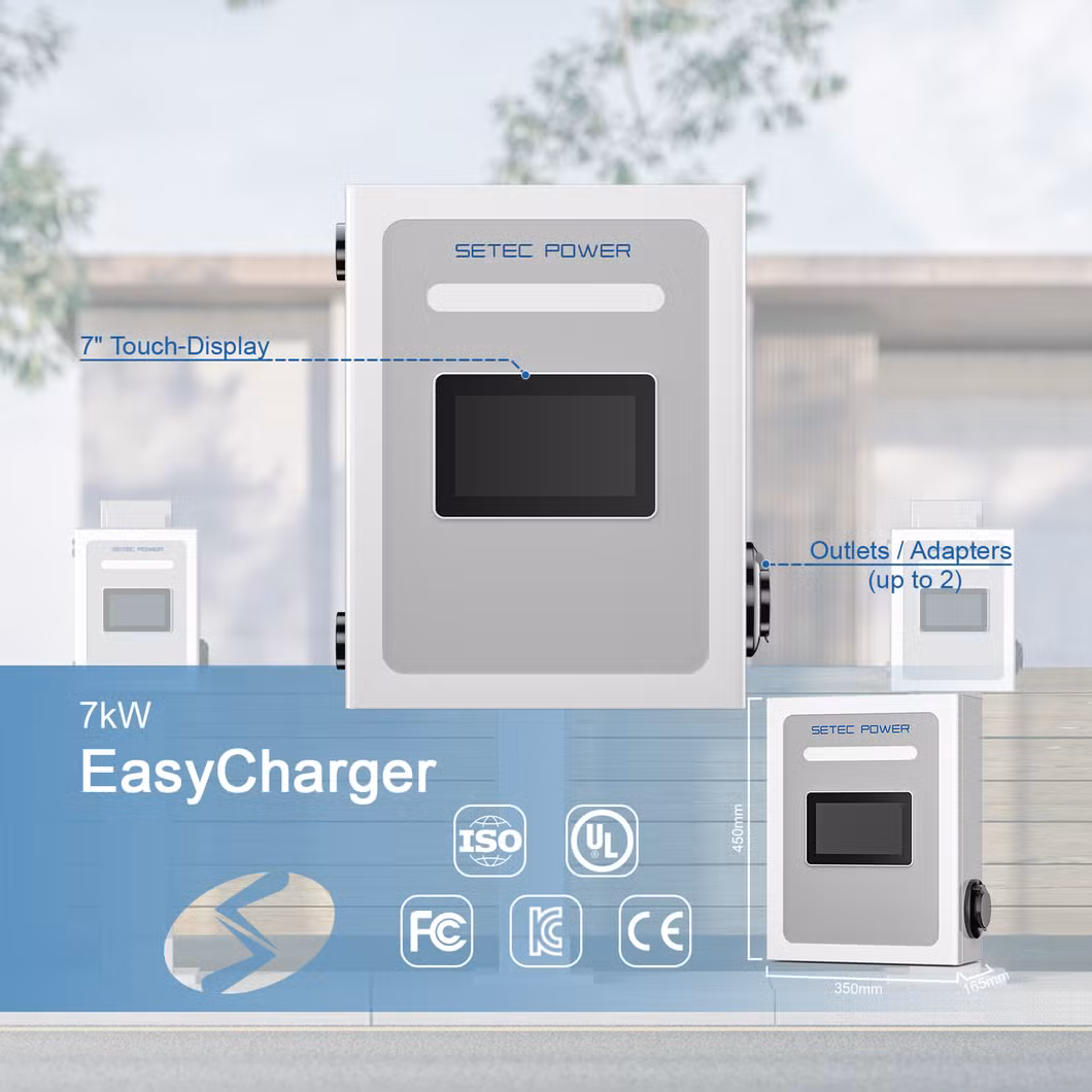 SETEC POWER Type1 Type2 Wallbox Home 7kW EV Charger EasyCharger AC Wall-box Electric Car Charging Station
