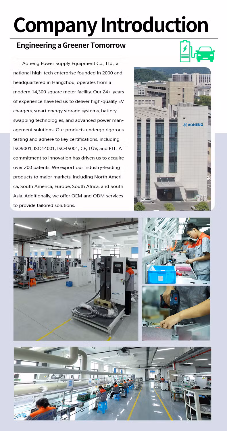 44kw Evse Public Super Fast AC Electric Vehicle Car Battery EV Charger Charging Station 2*22kw Floor Mounted Dual Type2 GB/T Gun