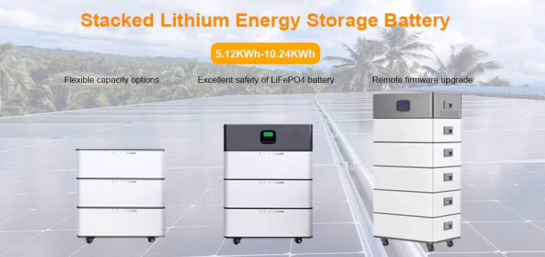 High Efficiency Rechargeable Lithium Ion Battery 5.12kwh 100ah LiFePO4 Battery for Home