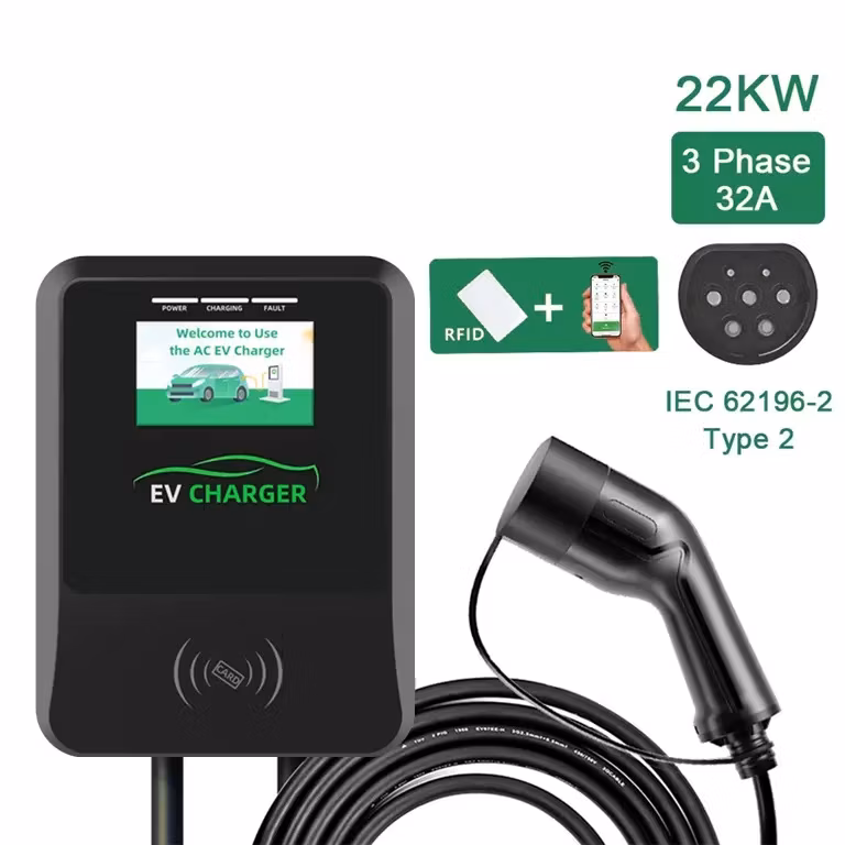 22kw Fast AC APP Control EV Car Charger Electric Vehicle Charging Station