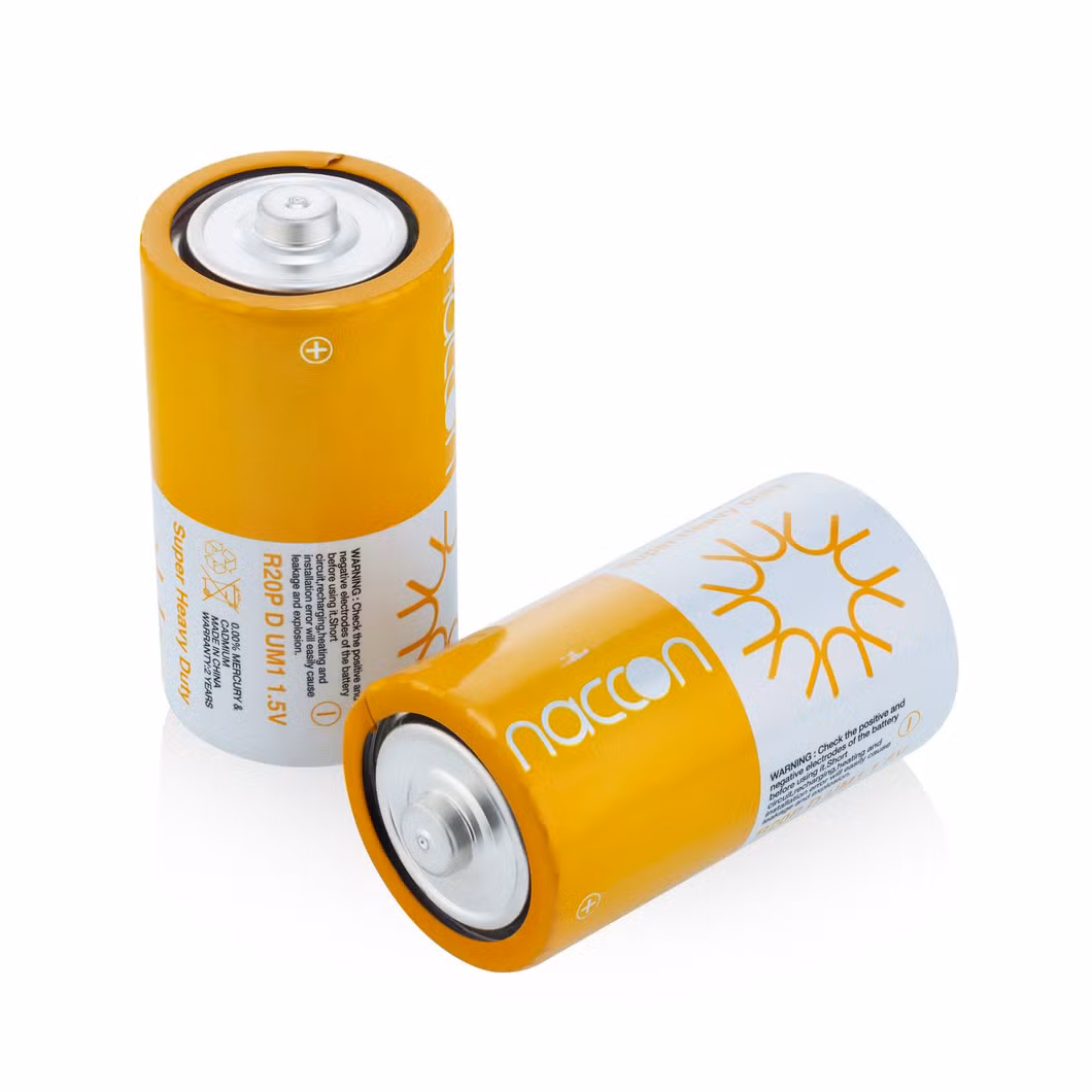 Excellent Carbon Zinc Battery R20 D Dry Battery 1.5V Reliable Heavy-Duty Power Source for Industrial & Household Applications