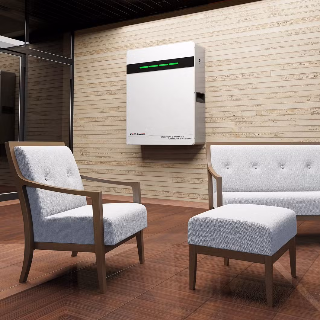 Wall Mounted Solar Battery 51.2V 100ah LiFePO4 Energy Storage System 5.12kwh Home Powerwall 100ah LiFePO4 Wall Mounted Battery
