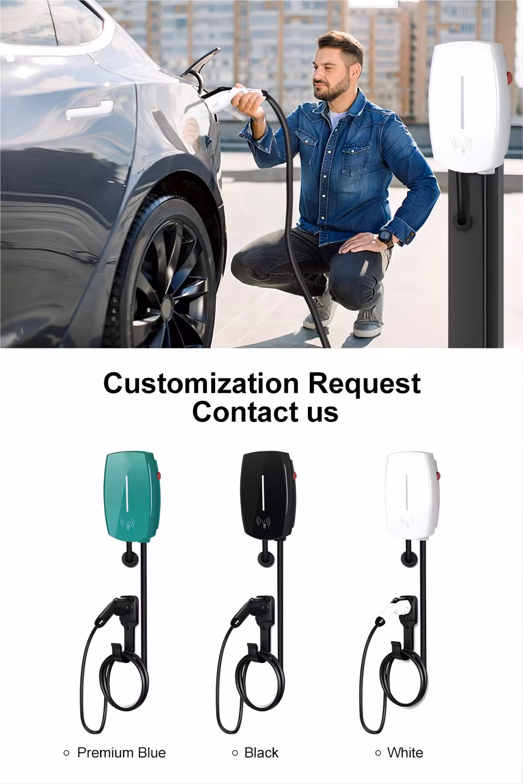 Ocpp Electric Vehicle Fast EV Charging Station Home Car Charger Evse