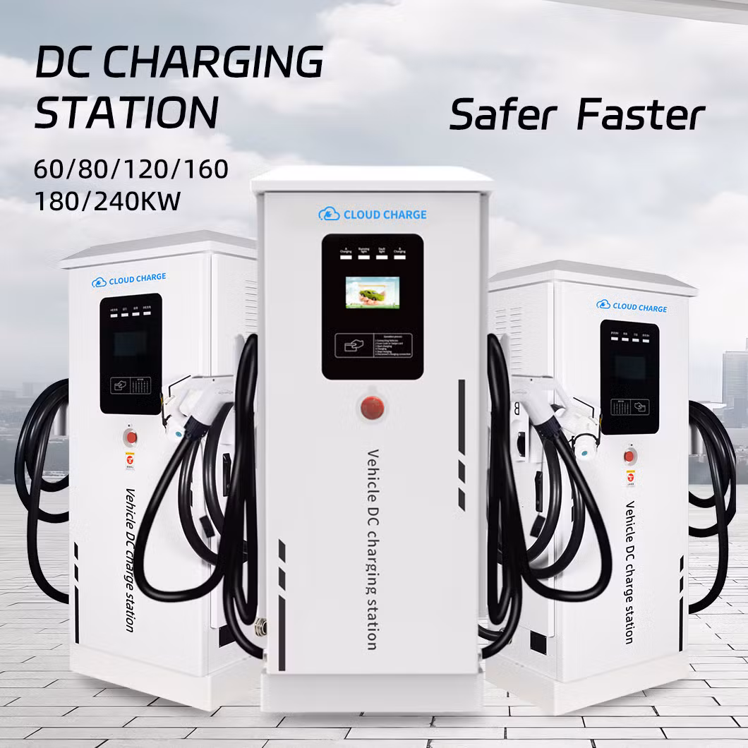 LED Screen Home Residential Commercial Logistics Hubs 60 80 120 160 180 240kw DC EV Electric Vehicle Car Charger Power Management Charging Station