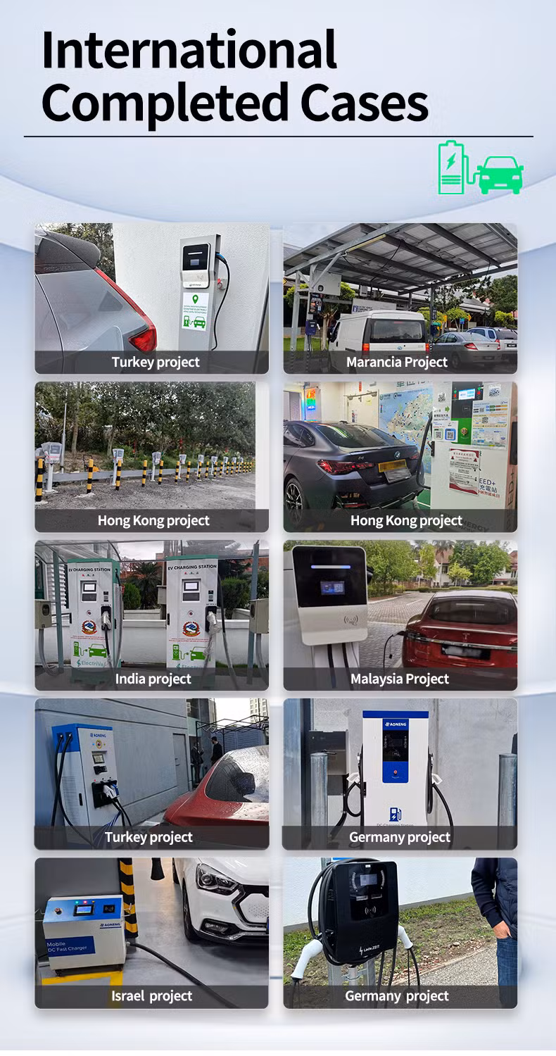 Smart 22kw Residential AC Type1/Type2 Wall Mounted EV Car Electric Vehicle Charger Station