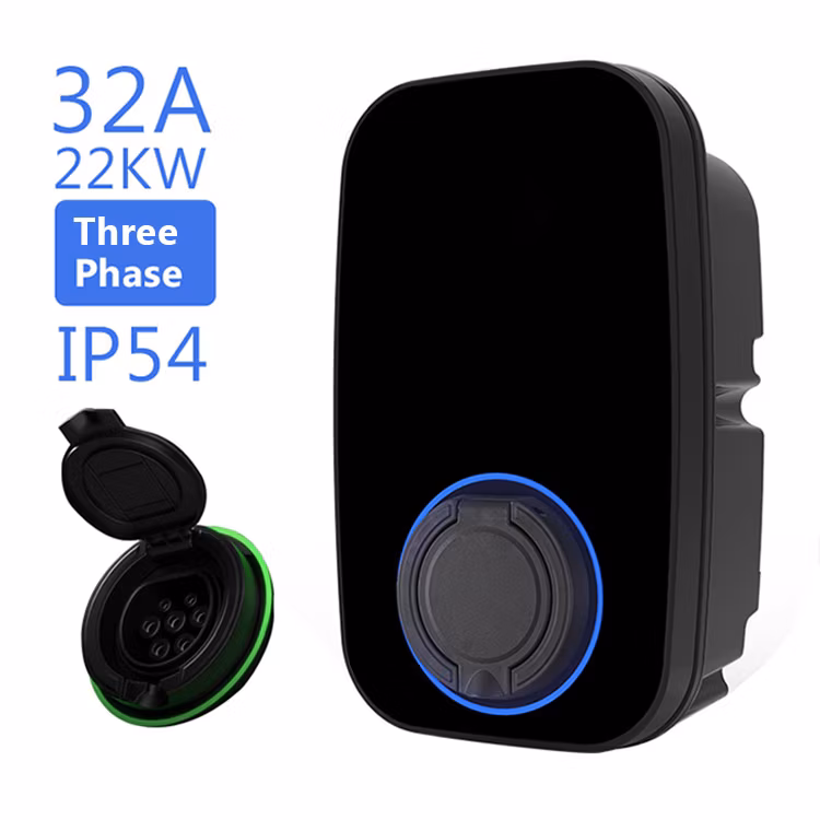 22kw Public Wall Electric Vehicle Charger Car Wallbox Station Charge AC EV Charging Station