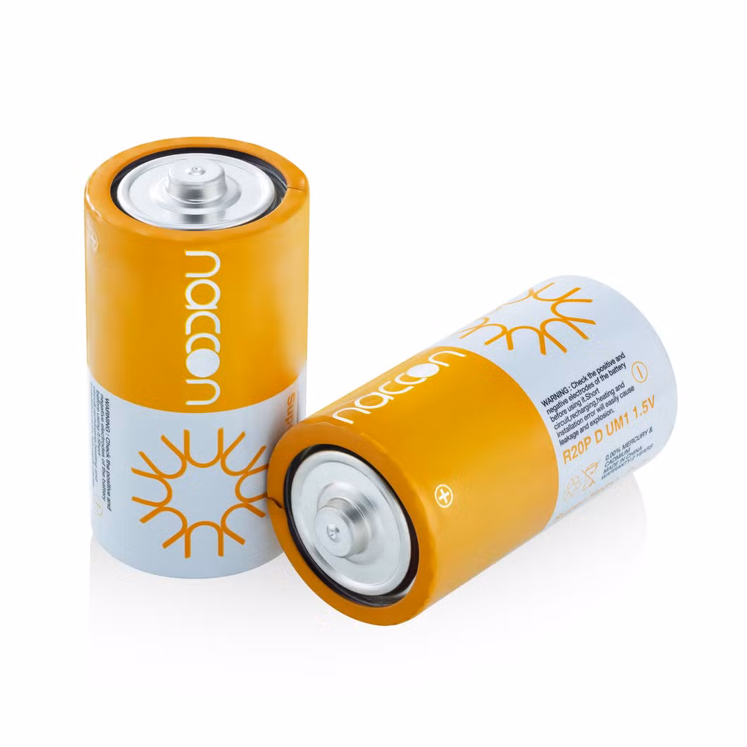 Excellent Carbon Zinc Battery R20 D Dry Battery 1.5V Reliable Heavy-Duty Power Source for Industrial & Household Applications
