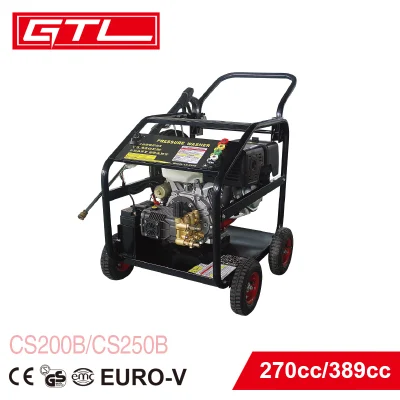 Potente lavadora de gasolina de alta presión 200bar 9HP con un solo cilindro, motor de gasolina de 4 tiempos y refrigerado por aire (CS200B)