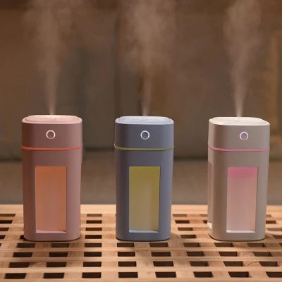 Venta caliente de ultrasonidos portátil USB Mini <a href='/humidificador/'>Humidificador</a> de aire pequeña con luces de colores