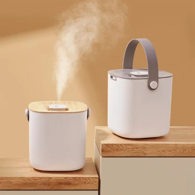 H2O difusor inalámbrico USB de grano Miniwood Cool Mist humidificador ultrasónico Para dormitorio
