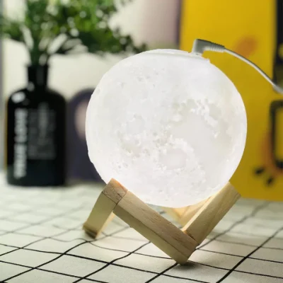 Del agua, aceite esencial de aromaterapia difusor de luz USB Mini Luna Waterless purificador humidificador