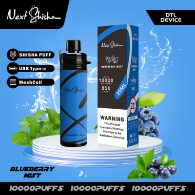 Alta calidad Siguiente Shisha 10000 Puffs Crown Fakher Vaporizer poco 10K cigarrillo electrónico 20ml cinta recargable