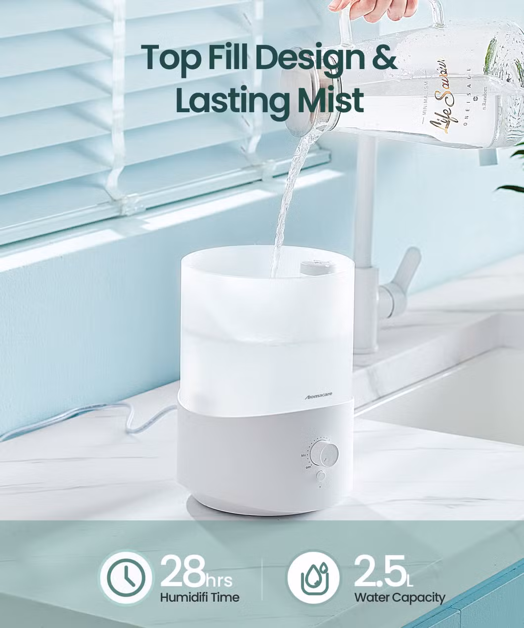 H2O Air Home Fogger Mist Diffusers Home Essential Oil Ultrasonic Air Humidifier