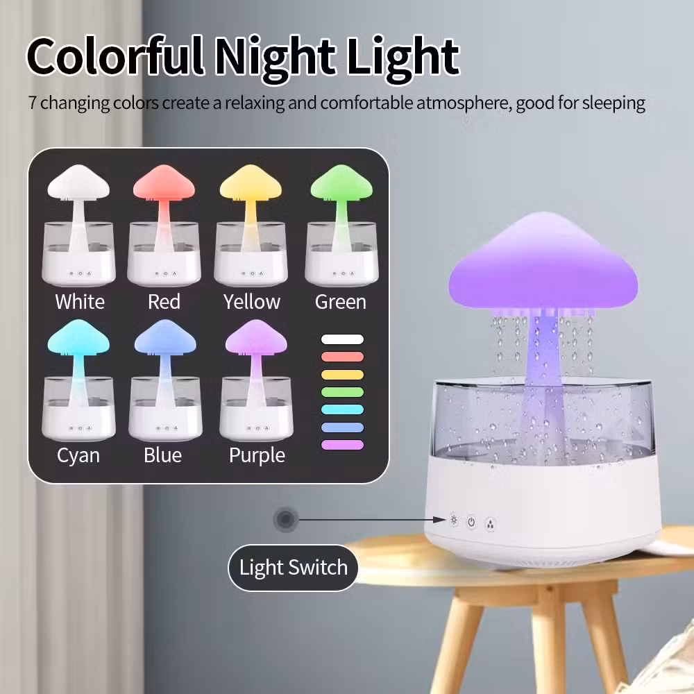 Air Quality Appliance Quiet Operation Desk 7 Color LED Night Light Electric Aromatherapy Diffuser Baby Room Humidifier