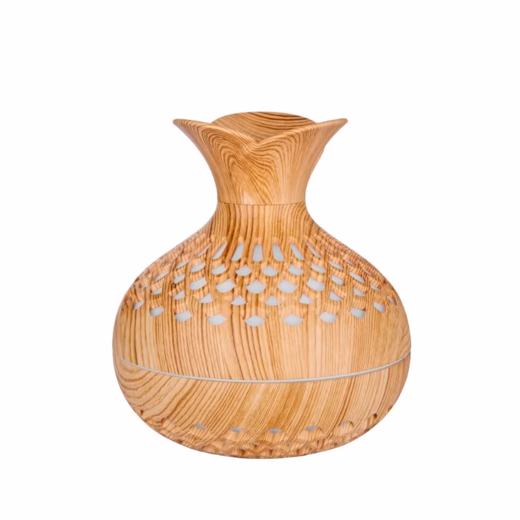 7 Color LED Night Light USB Wood Grain Ultrasonic Humidifier for Home