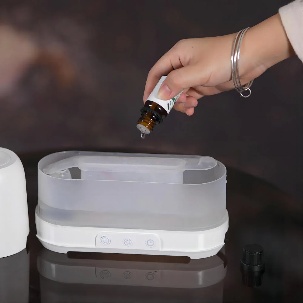 Flame Air Humidifier Fragrance Dispenser Small Desktop Essential Oil Ultrasonic Flame Humidifier