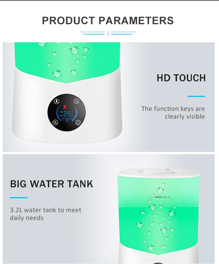 25W Household Top Fill Water Humidifier with Touch Control