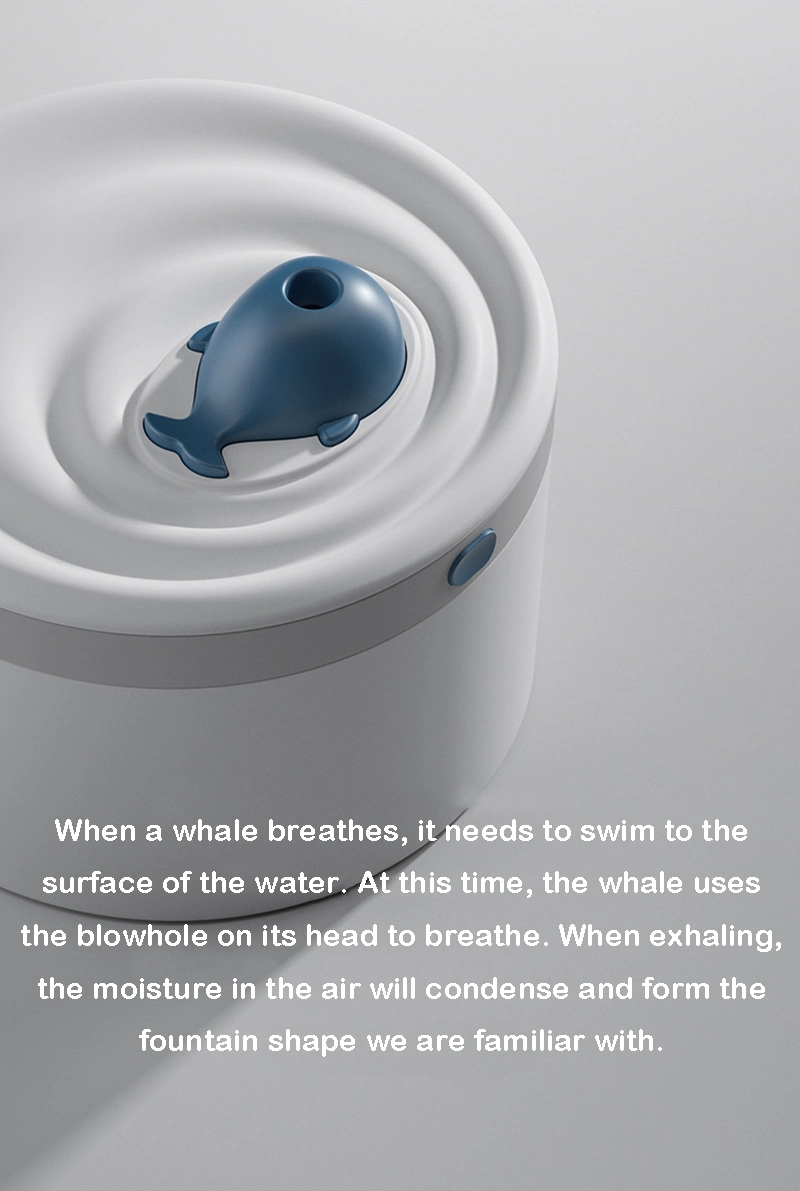 Colorful Whale Night Light Household Mute Spray Aromatherapy Baby Room Humidifier