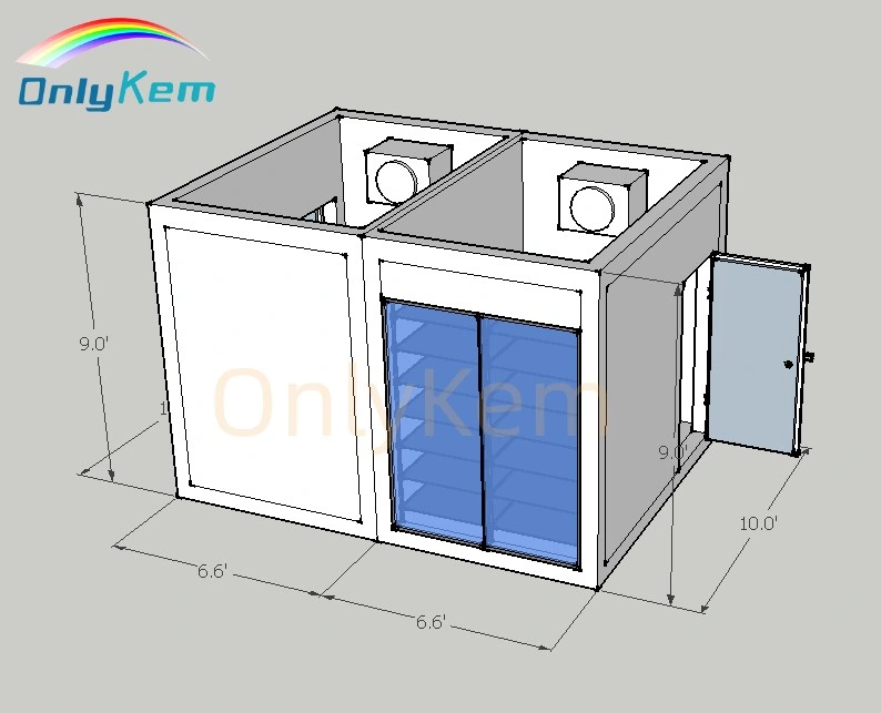 Display Walk in Cooler/ Freezer /Walk in Chiller/Cold Room with Glass Doors for Beer Cave Shop