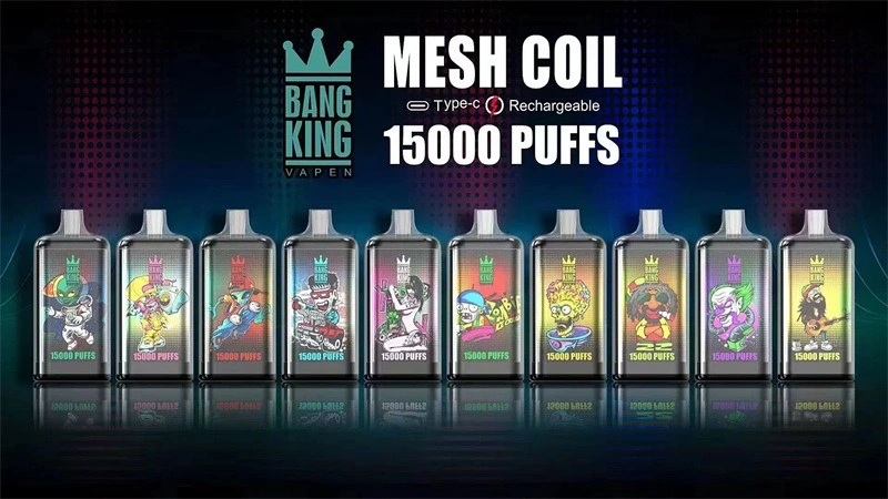 Bang King 15000 Puffs Disposable Vape Pen E Cigarette Hookah Shisha 25ml E Liquid 550 mAh Vaporizer Vaper Pod