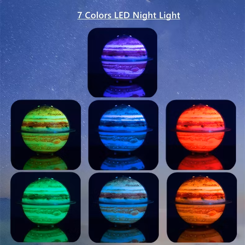 2023 Creative New Planet Night Light Humidifier Household Fog 3D Printing Moon Lamp Humidifier Ultrasonic Air Purifier Humidifier for Large Room