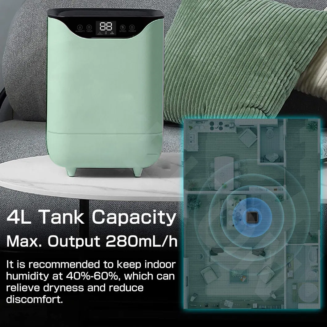 4.0L Capacity Evaportive Humidifier Top Filling Water Air Purifier with UV