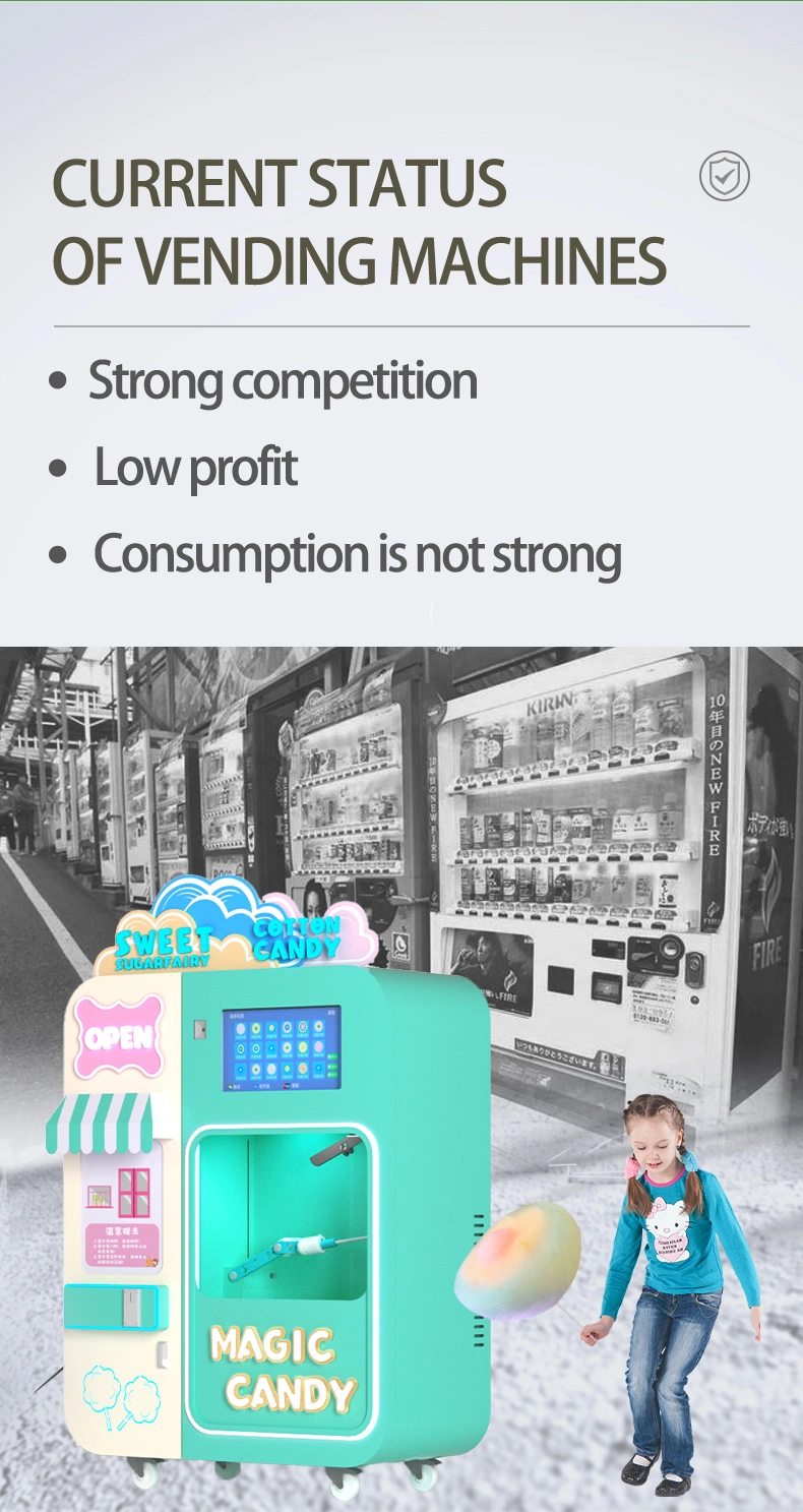 Low Cost and High Return Commercial Flossed out Cotton Candy Machine Vending Machine