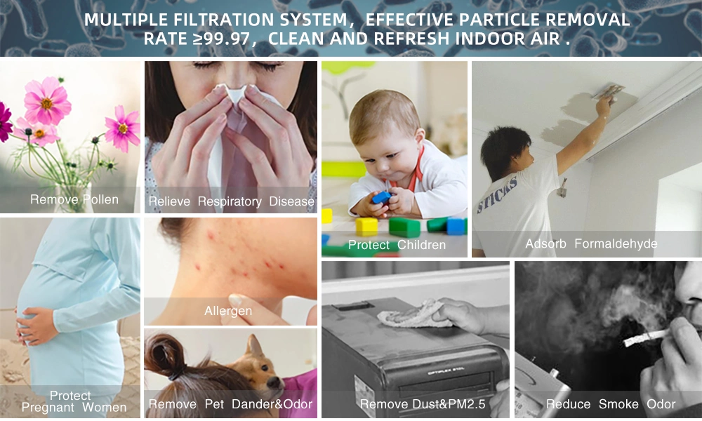 Fashion HEPA BSCI Cleaner Generator Sterilizer Conditioner Humidifier Ozone Home Air Purifier