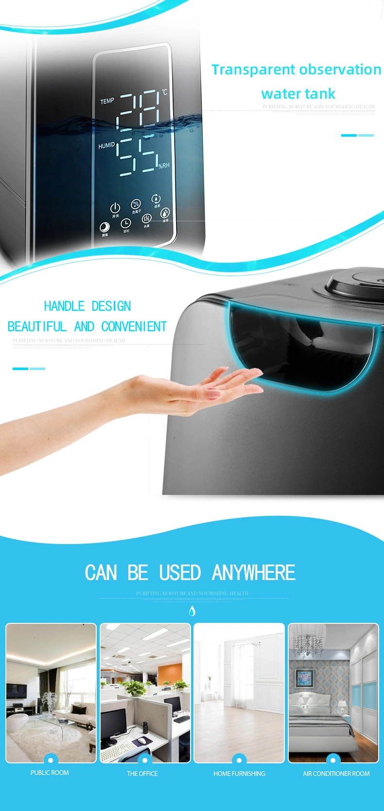 4.5L Quiet Scented Diffiuser Electric Warm Steam Humidifiers