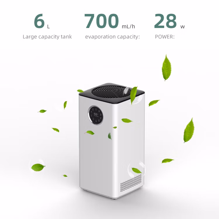 No Fog Evaporative Humidifier with UV Air Purifier with Child Lock