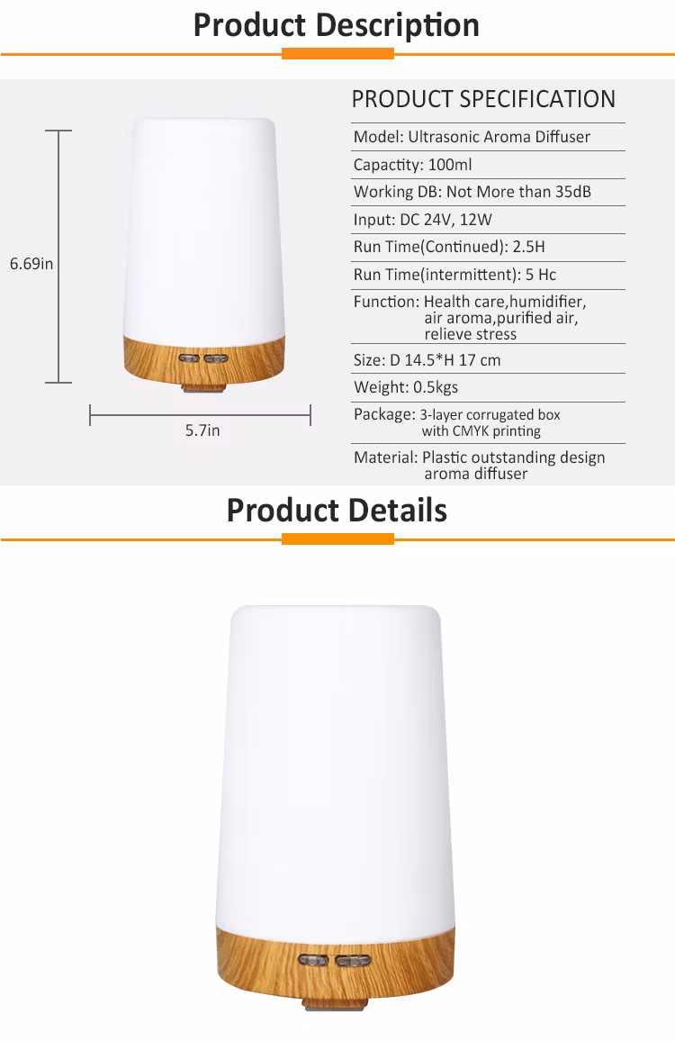 New Aroma Diffuser Portable Ultrasonic Air Oil Aroma Cool Mist Air Humidifier