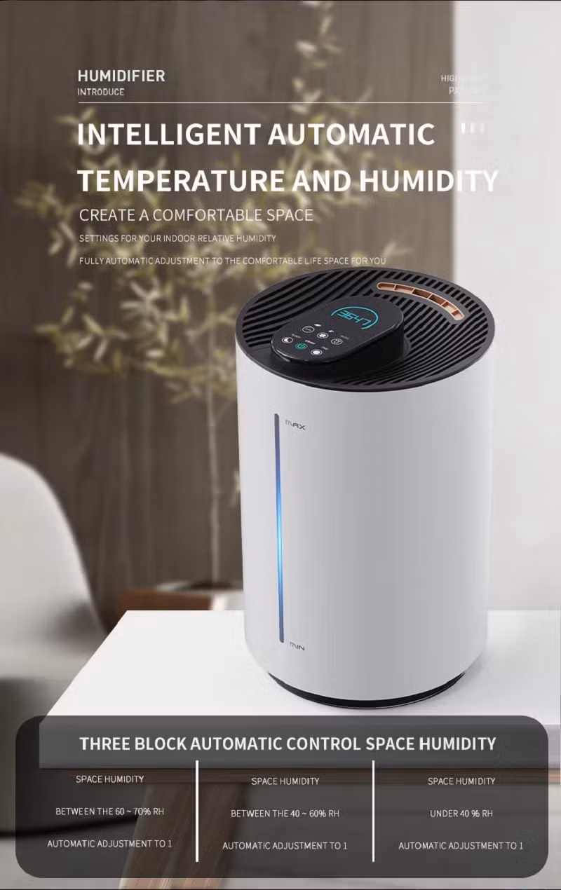 5.5L Aroma Essential Oil Diffuser UVC H2O Anion Ultrasonic Air Humidifiers with Water Level Window