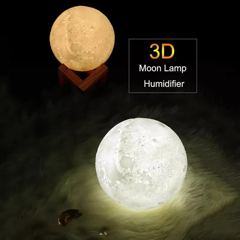 Aromatherapy Essential Oil Water Light Diffuser USB Mini Purifier Waterless Moon Humidifier