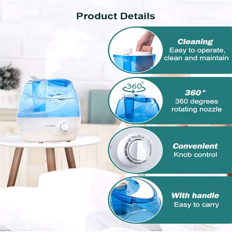 Large Capacity 2.2L, Ultrasonic Humidifiers for Babies Nursery Whole House