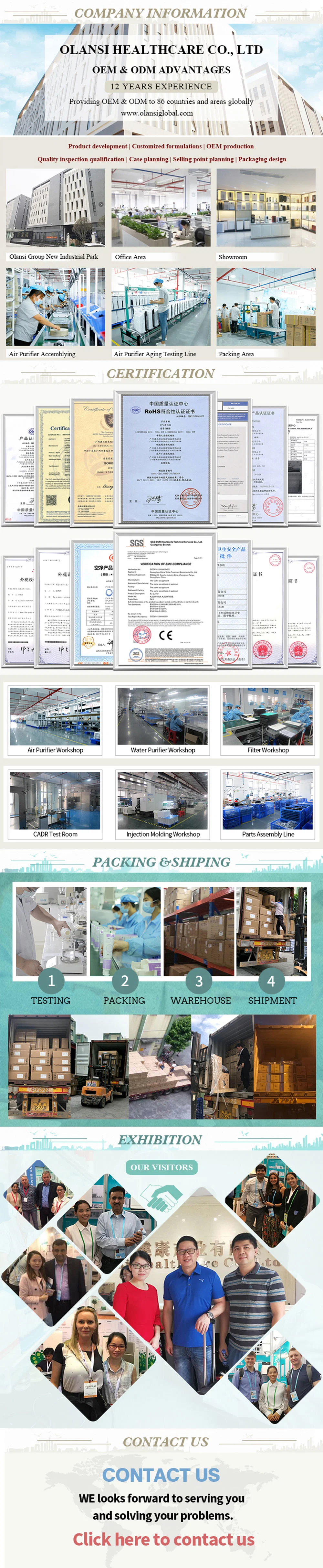 Indoor Large Room Air Humidifier Pm2.5 Display HEPA Air Purifier with Humidifier Function