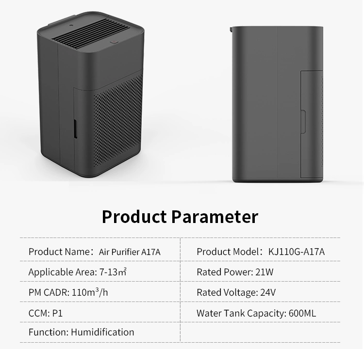 Small Power Air Purifier UVC Light Sterilizer Portable UV Sterilization Lamp Motion with Humidifier